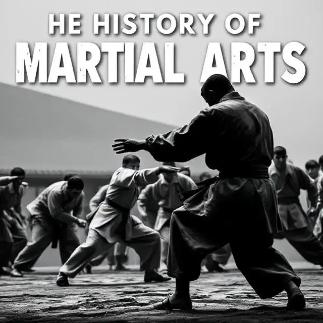 Ancient martial arts practitioners demonstrating traditional combat techniques.