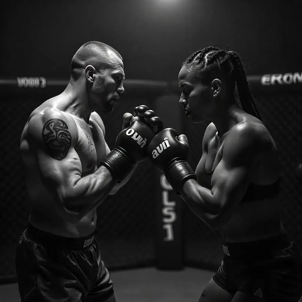 Students practicing different techniques during mixed martial arts classes for fitness and self-defense.
